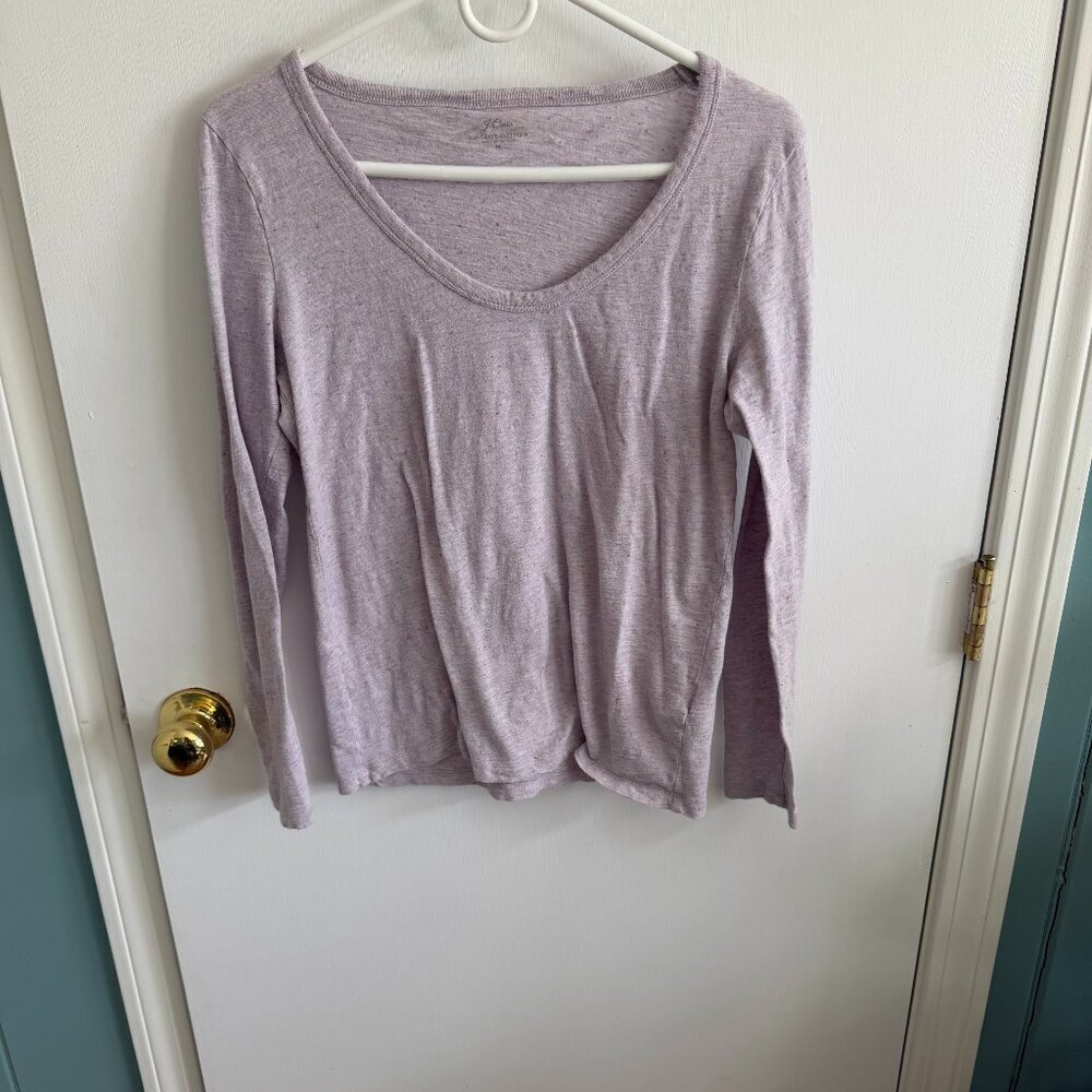 J.Crew Vintage Cotton Long Sleeve Tee warm lilac size Medium